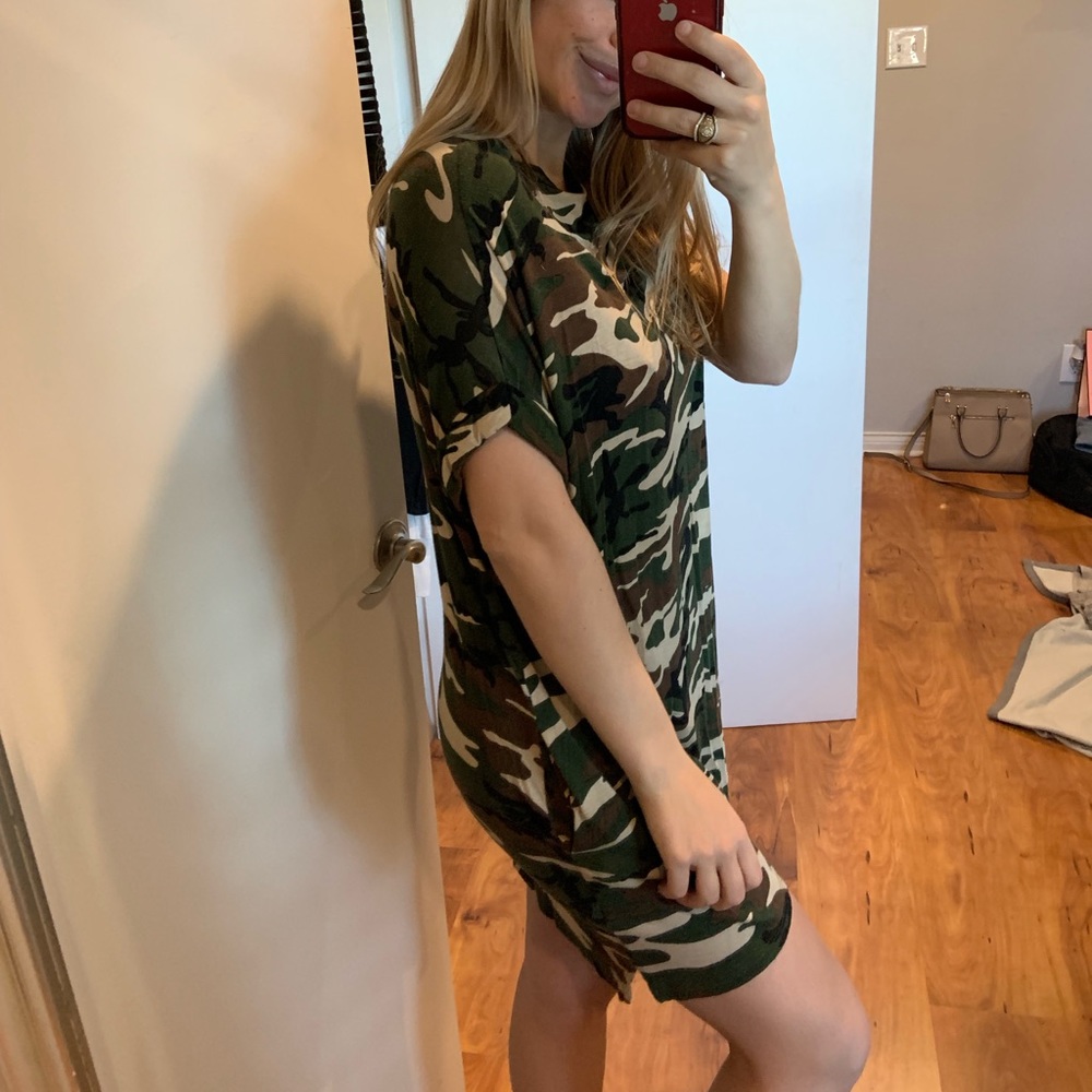 Camo tee shirt dress